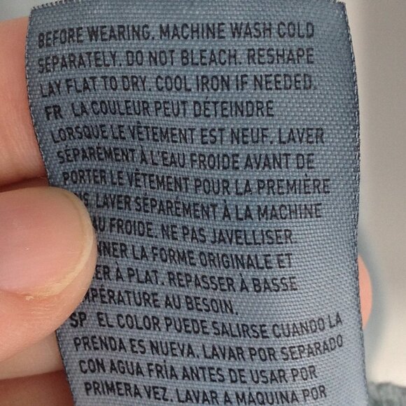 American Eagle Blueish Green Flowy Ruffled Long Sleeve Tee - Picture 5 of 6